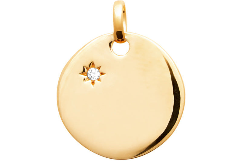 -medaille-astra-ronde-lisse-etoile-zircon-plaque-or-gravable-lilodelo