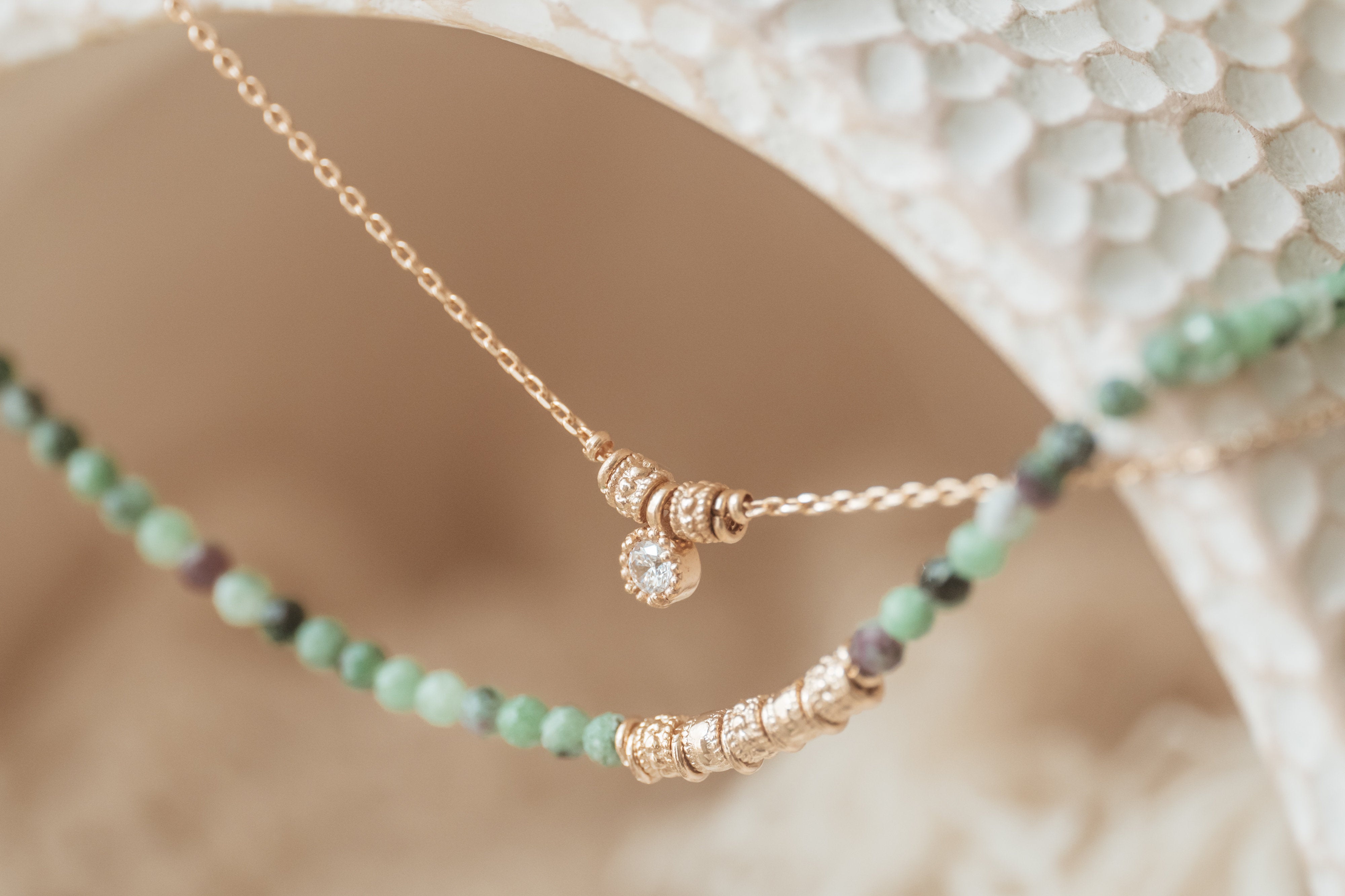 Collier Kali Rubis Zoïsite