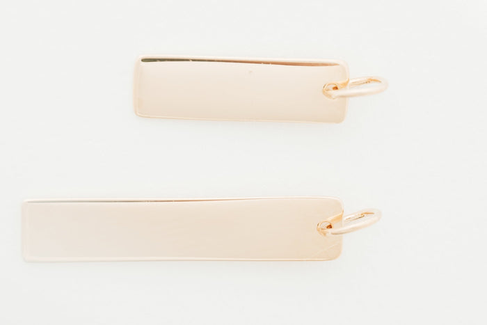 Médaille Gaby Allongée – Plaqué Or 18K Gravable