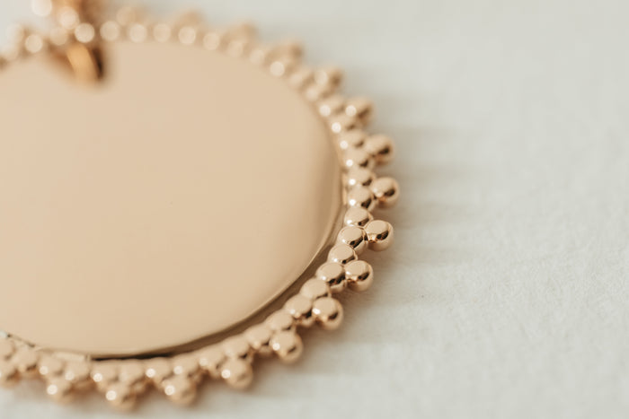 Médaille Sunny – Plaqué Or 18K Gravable